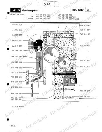 Взрыв-схема посудомоечной машины Aeg CS SGA - Схема узла Section6